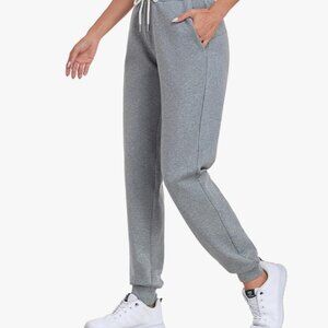 Inno Brand Light Gray Fleece Lined Jogger Pants for Women